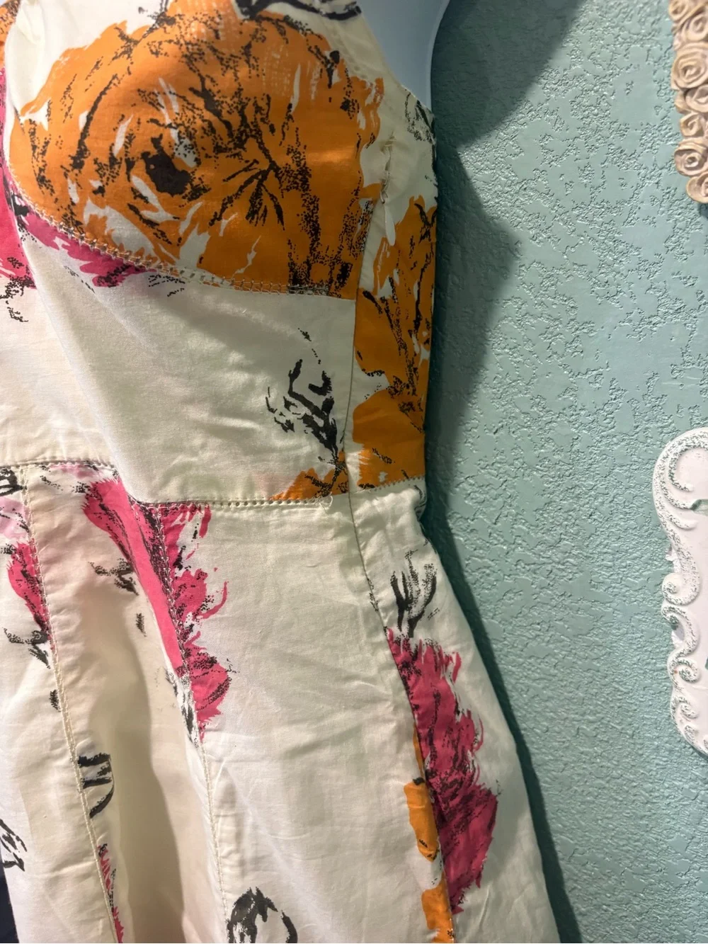 NWT {Odille/Anthropologie} Floral Halter Dress Vintage Sz 2